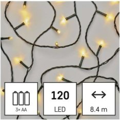 Emos LED vánoční řetěz Copy s časovačem 8,4 m teplá bílá