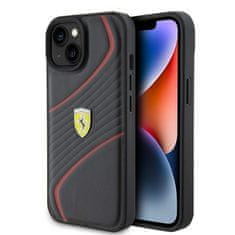 Ferrari FEHCP15SPTWK hard silikonové pouzdro iPhone 15 6.1" black Twist Metal Logo