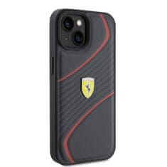 Ferrari FEHCP15SPTWK hard silikonové pouzdro iPhone 15 6.1" black Twist Metal Logo