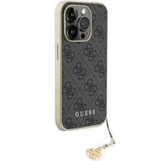 Guess hard silikonové pouzdro iPhone 15 PRO 6.1" grey 4G Charms Collection