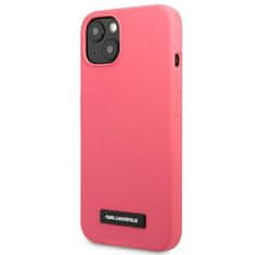 Karl Lagerfeld KLHCP13MSLMP1PI hard silikonové pouzdro iPhone 13 6.1" fuchsia Silicone Plaque