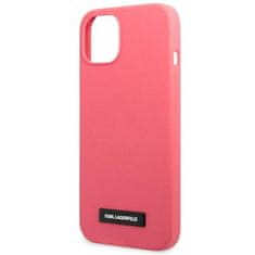 Karl Lagerfeld KLHCP13MSLMP1PI hard silikonové pouzdro iPhone 13 6.1" fuchsia Silicone Plaque