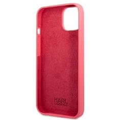 Karl Lagerfeld KLHCP13MSLMP1PI hard silikonové pouzdro iPhone 13 6.1" fuchsia Silicone Plaque