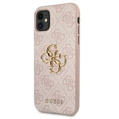 Guess GUHCN614GMGPI hard silikonové pouzdro iPhone 11 / XR pink 4G kovové logo