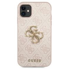 Guess GUHCN614GMGPI hard silikonové pouzdro iPhone 11 / XR pink 4G kovové logo