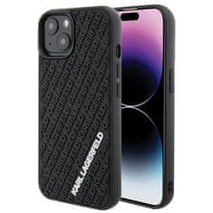 Karl Lagerfeld hard silikonové pouzdro iPhone 15 6.1" black 3D Rubber Multi Logo