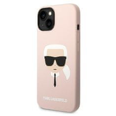 Karl Lagerfeld KLHCP14MSLKHLP hard silikonové pouzdro iPhone 14 PLUS 6.7" light pink Silicone Karl`s Head