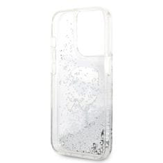 Karl Lagerfeld KLHCP14LLNKHCH hard silikonové pouzdro iPhone 14 PRO 6.1" silver Glitter Karl Head