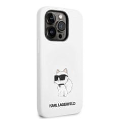 Karl Lagerfeld KLHCP14LSNCHBCH hard silikonové pouzdro iPhone 14 PRO 6.1" white Silicone Choupette