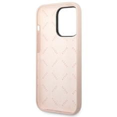 Guess GUHCP14LSLTGP hard silikonové pouzdro iPhone 14 PRO 6.1" pink Silicone Triangle