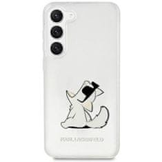 Karl Lagerfeld KLHCS23MCFNRC hard silikonové pouzdro Samsung Galaxy S23 PLUS 5G transparent Choupette Fun