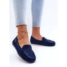 Dámské mokasíny Eco Suede Navy Blue velikost 41