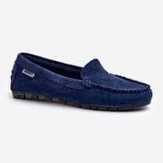 Dámské mokasíny Eco Suede Navy Blue velikost 41