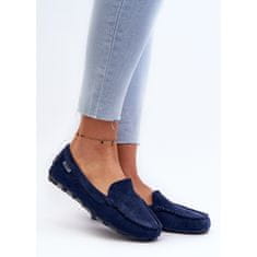 Dámské mokasíny Eco Suede Navy Blue velikost 41