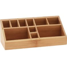 Eleganza Organizér na kosmetiku z bambusu, přírodní, 23 x 9 x 8,5 cm