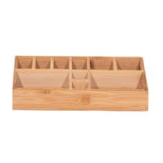 Eleganza Organizér na kosmetiku z bambusu, přírodní, 23 x 9 x 8,5 cm