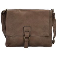 MaxFly Trendy dámská koženková crossbody kabelka Joselyna, khaki