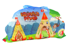 Lean-toys Stan Tipi Pro Děti Indiánský Styl Krémová Zahrada 160 Cm X 105 Cm