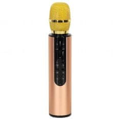 KIK KX3382 Karaoke Bluetooth mikrofon, 2000mAh zlatý