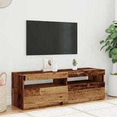 Vidaxl TV stolek s LED old wood 120 x 35 x 40 cm kompozitní dřevo