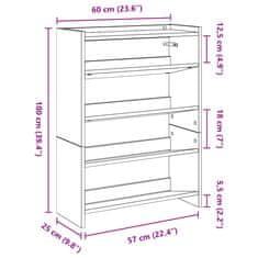 Vidaxl Botník dub sonoma 80x25x61,5 cm kompozitní dřevo