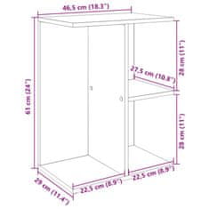 Vidaxl Noční stolek černý dub 46,5x29x61 cm kompozitní dřevo