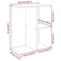 Vidaxl Noční stolky 2 ks kouřový dub 46,5x29x61 cm kompozitní dřevo