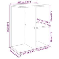 Vidaxl Noční stolky 2 ks šedý sonoma 46,5x29x61 cm kompozitní dřevo