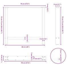 Vidaxl Nohy konferenčního stolku černé 2 ks 70x(72-73) cm ocel