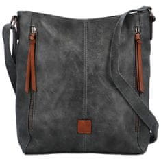 Urban Style Stylová dámská koženková crossbody kabelka Barcia, šedo-hnědá