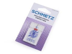 Schmetz Dvojjehla Stretch 2,5/75; 4,0/75 na kartě - (4,0/75) nikl