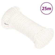 Vidaxl Lodní lano celobílé 5 mm 25 m polypropylen