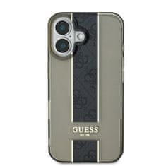 Guess Zadní kryt IML Middle 4G Stripe pro iPhone 16 Black