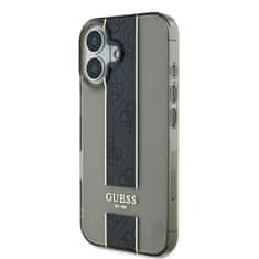 Guess Zadní kryt IML Middle 4G Stripe pro iPhone 16 Black