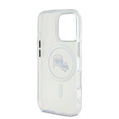 Karl Lagerfeld Zadní kryt IML K&amp;CH Heads Metal Frame MagSafe pro iPhone 16 Pro Max Transparent