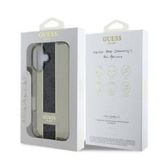 Guess Zadní kryt IML Middle 4G Stripe pro iPhone 16 Black