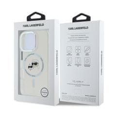 Karl Lagerfeld Zadní kryt IML K&amp;CH Heads Metal Frame MagSafe pro iPhone 16 Pro Max Transparent