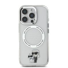 Karl Lagerfeld Zadní kryt IML Karl and Choupette MagSafe pro iPhone 16 Pro Max Transparent