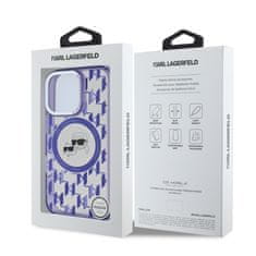 Karl Lagerfeld Zadní kryt IML Monogram K&amp;CH Heads MagSafe pro iPhone 16 Pro Max Purple