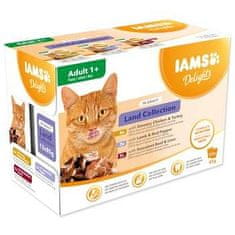 IAMS Kapsička Delights Adult suchozemské maso v omáčce multipack 1020g (12x85gr)