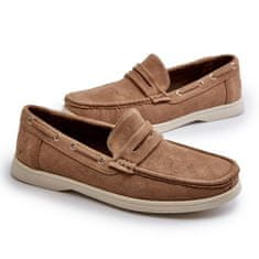 Pánské mokasíny Eco Suede Beige velikost 45