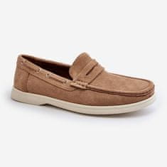 Pánské mokasíny Eco Suede Beige velikost 45