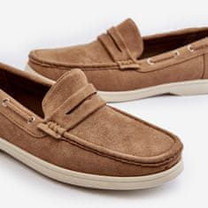 Pánské mokasíny Eco Suede Beige velikost 45