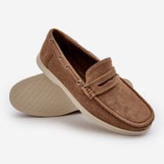 Pánské mokasíny Eco Suede Beige velikost 45