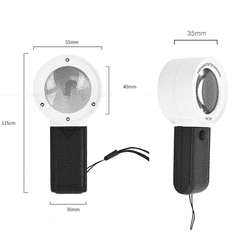 INTEREST Dvouvrstvá ruční optická lupa se 3x LED a 1x UV světlem 30 zvětšení.