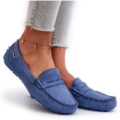 Dámské mokasíny Eco Suede Blue velikost 40