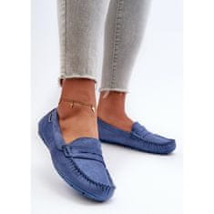 Dámské mokasíny Eco Suede Blue velikost 40