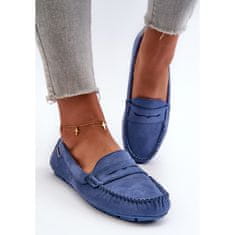 Dámské mokasíny Eco Suede Blue velikost 40