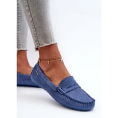 Dámské mokasíny Eco Suede Blue velikost 40