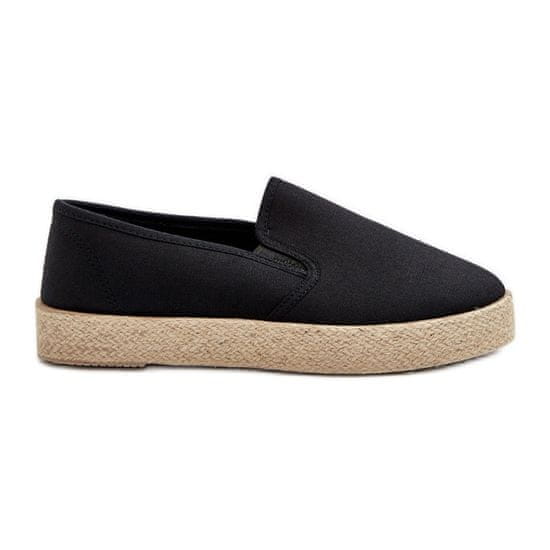 Dámské espadrilky na platformě Black